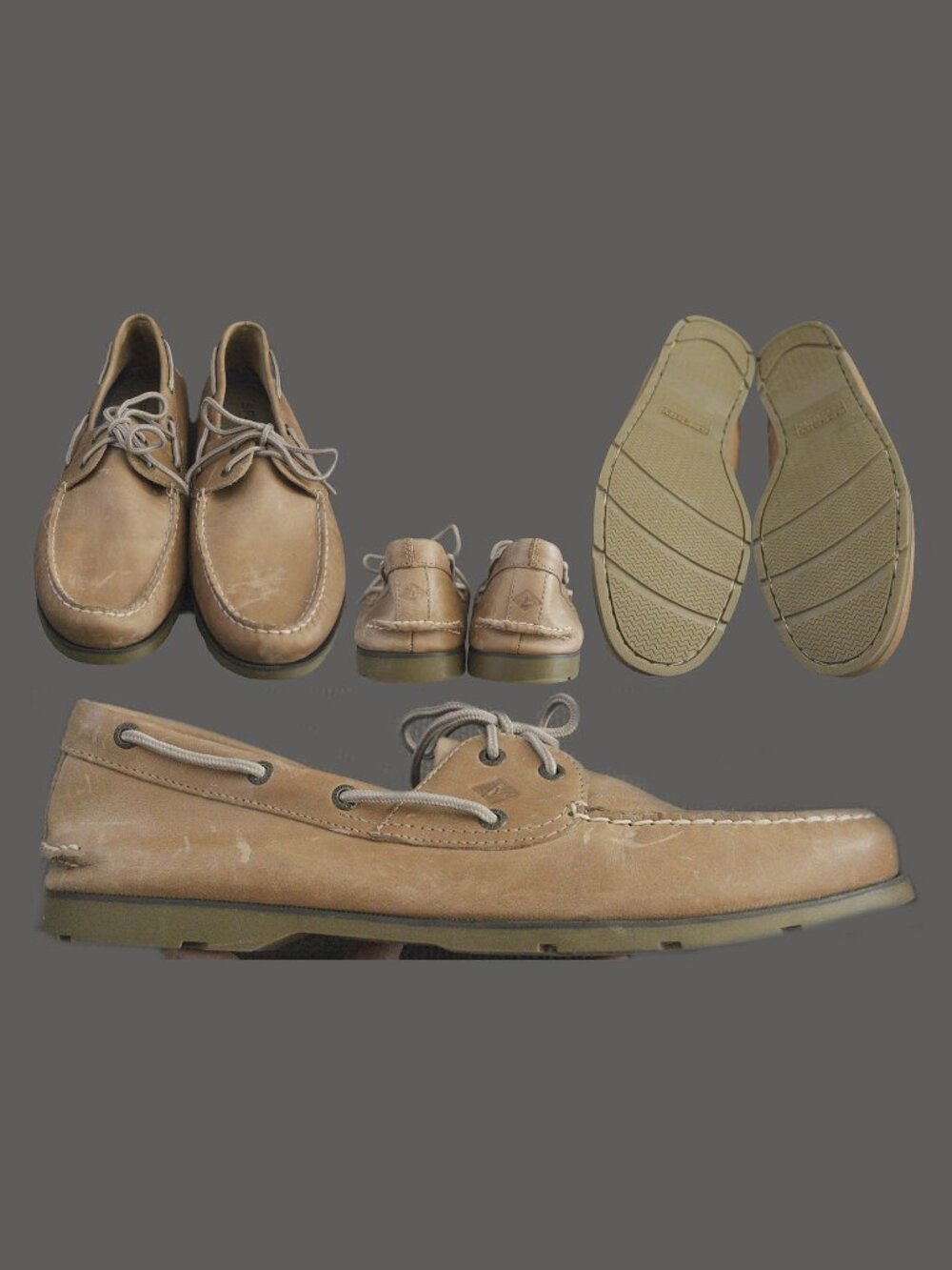Sperry Top Sider Leeward 2-Eye Deck Shoes Men’s Size US 15M, Tan